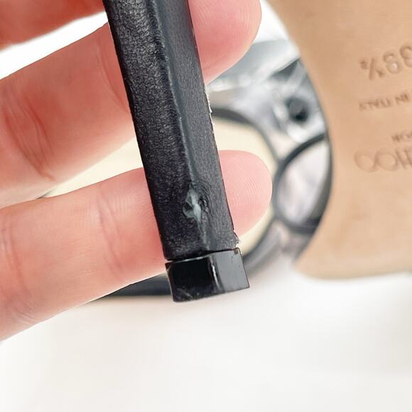 Jimmy Choo Black Saskia 85 Embellished Floral PVC Slip-On Sandal Heels IT 39.5 - Picture 9 of 11